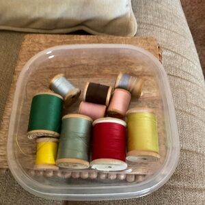 🌸3 for $18🌸 Lot of 10 Vintage Threads, All Wood Spools, Various Sizes